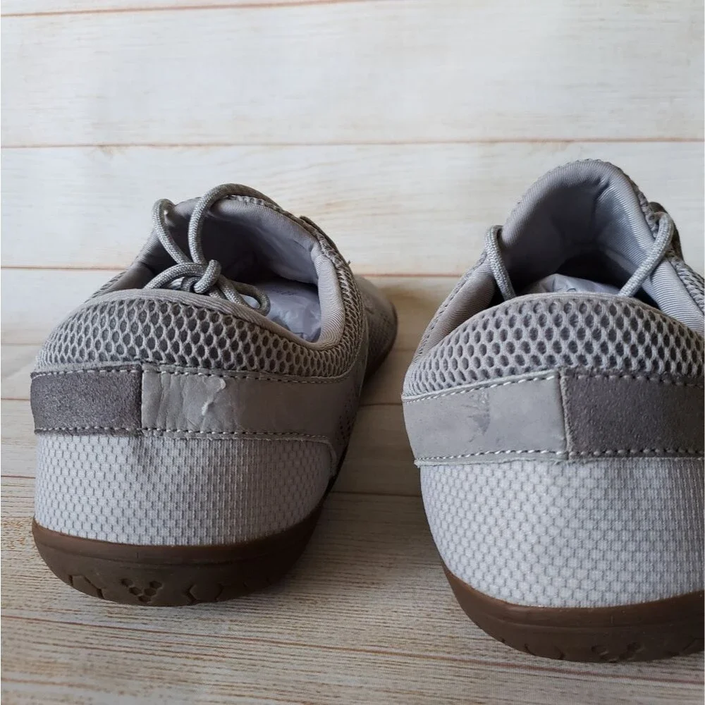 Vivobarefoot Primus Trio Leather/Mesh Grey Walking Running Outdoor Sneakers Men